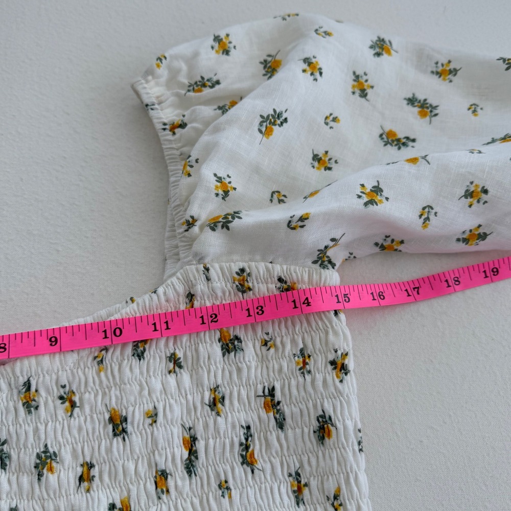 Faithfull The Brand Gianna Midi Dress Floral Cottagecore Puff Sleeve XS - Picture 12 of 15